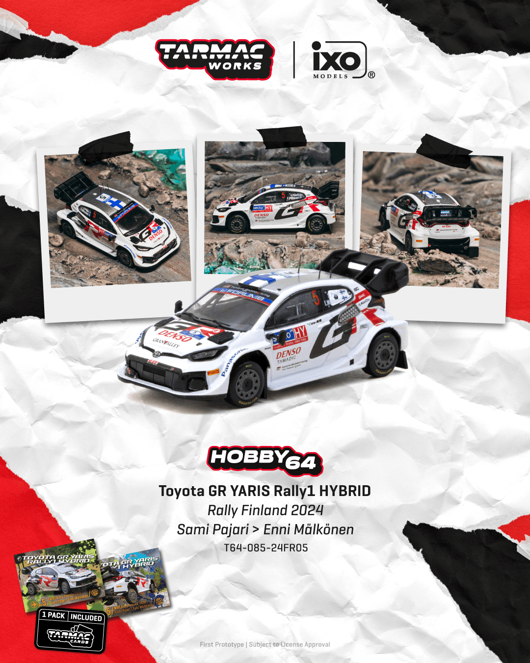 Tarmac Works Toyota GR Yaris Rally1 Hybrid #5 Sami Pajari Rally Finland 2024.
