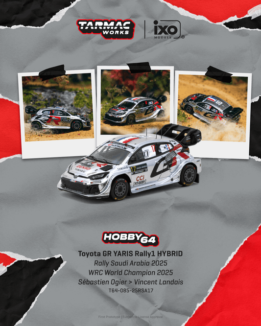 Tarmac Works Hobby64 Toyota GR Yaris Rally1 Hybrid #17 Sébastien Ogier.