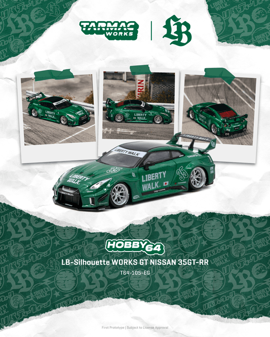 Tarmac Works Hobby64 Nissan GT-R R35 LB Super Silhouette.