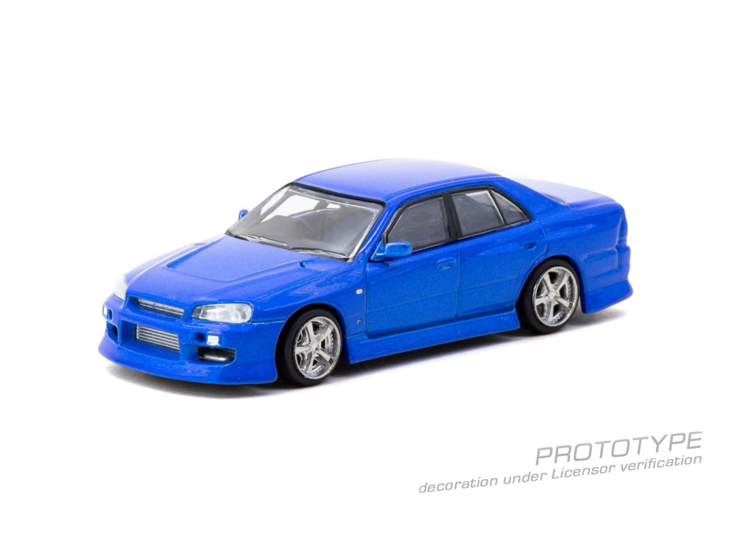 Tarmac Works 1:64 Nissan Skyline ER34 URAS blue new tooling drift diecast model