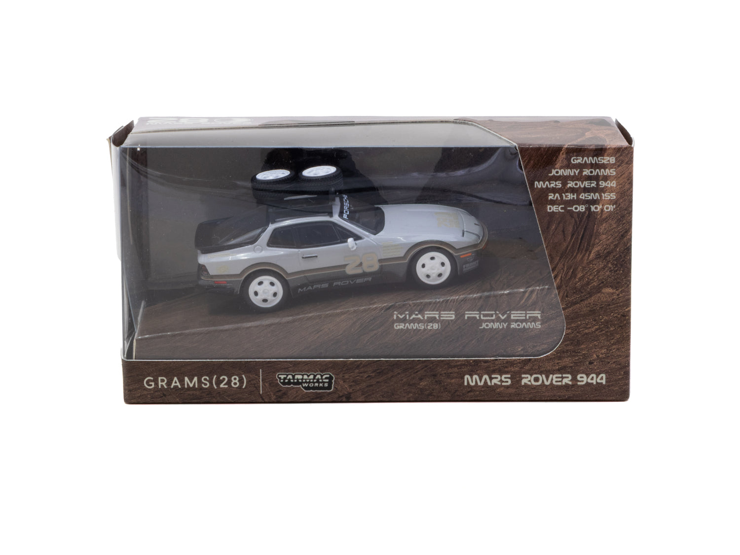 Limited edition Tarmac Works Porsche Mars Rover 944 x GRAMS #28 in grey.
