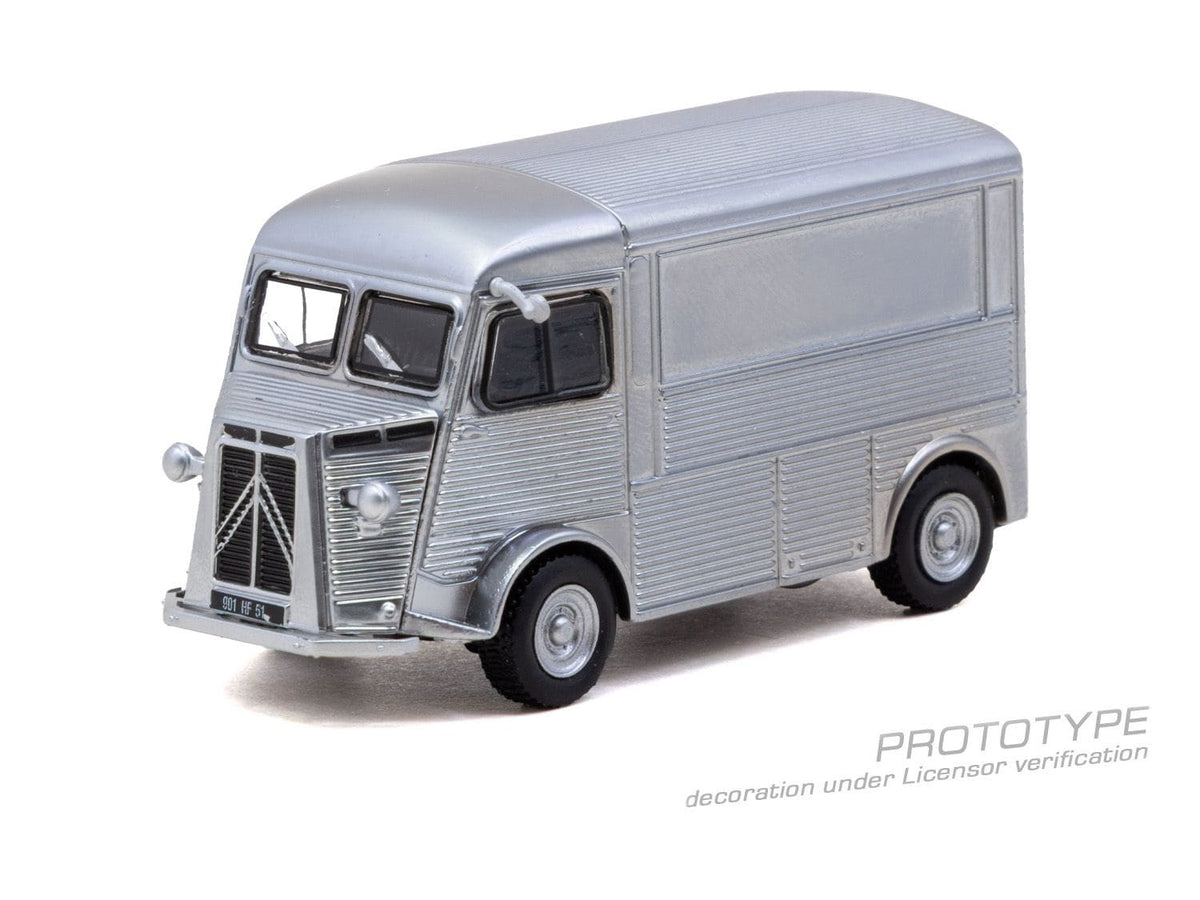 Tarmac Works Global64 1969 Citroën Type H van in Gris Métal Irisé metallic gray, 1:64 scale
