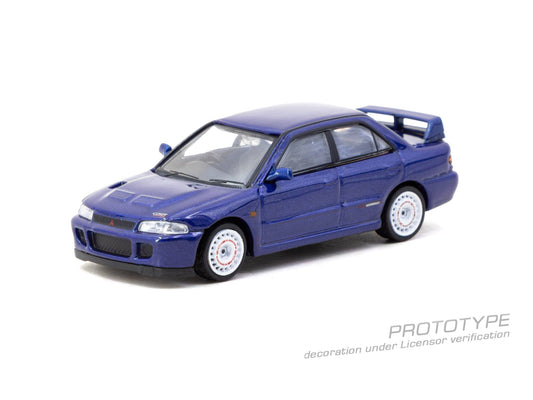 Tarmac Works Mitsubishi Lancer GSR Evolution II blue 1994 1:64 diecast