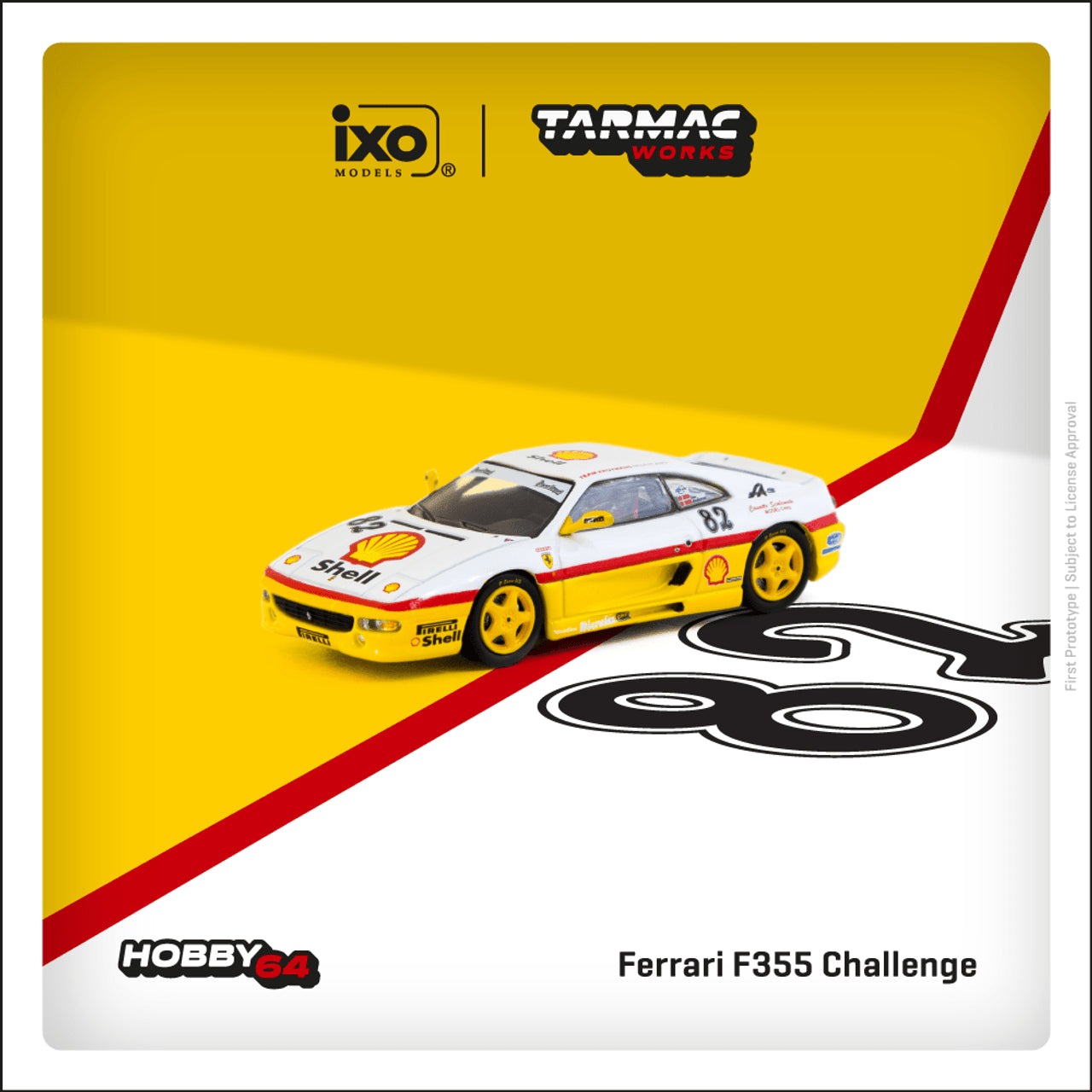 (Pre-Order) Tarmac Works - 1999 Ferrari F355 Challenge #82 Peter Andersen