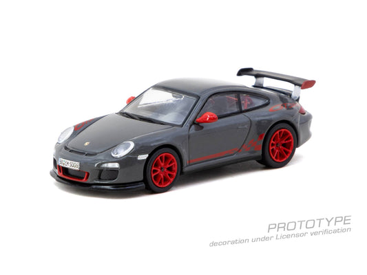 Tarmac Works Porsche 911 997.2 GT3 RS grey red GLOBAL64 1:64 diecast