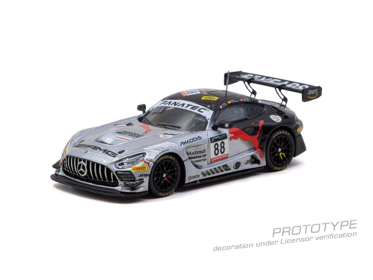 Tarmac Works 2022 Mercedes-AMG GT3 #88 Jules Gounon 24 Hours of Spa winner, a 1:64 Hobby64 model.