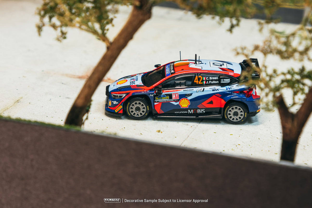 Tarmac Works 2023 Hyundai i20 N Rally1 Hybrid #42 Craig Breen Rally Sweden, a 1:64 Hobby64 model.