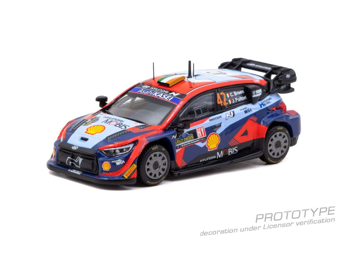 Tarmac Works 2023 Hyundai i20 N Rally1 Hybrid #42 Craig Breen Rally Sweden, a 1:64 Hobby64 model.