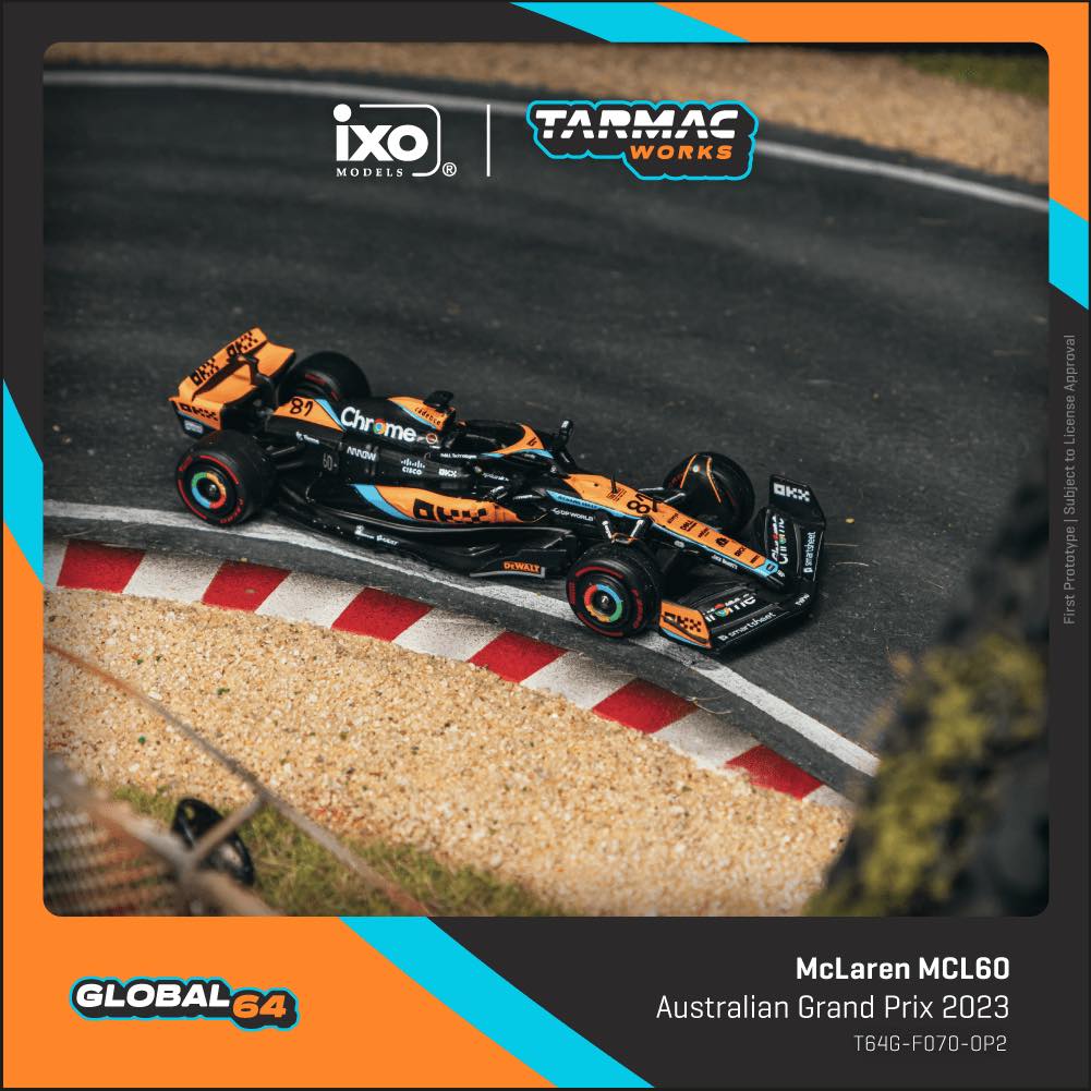 Tarmac Works 1:64 McLaren MCL60 #81 Oscar Piastri Australian Grand Prix diecast model car