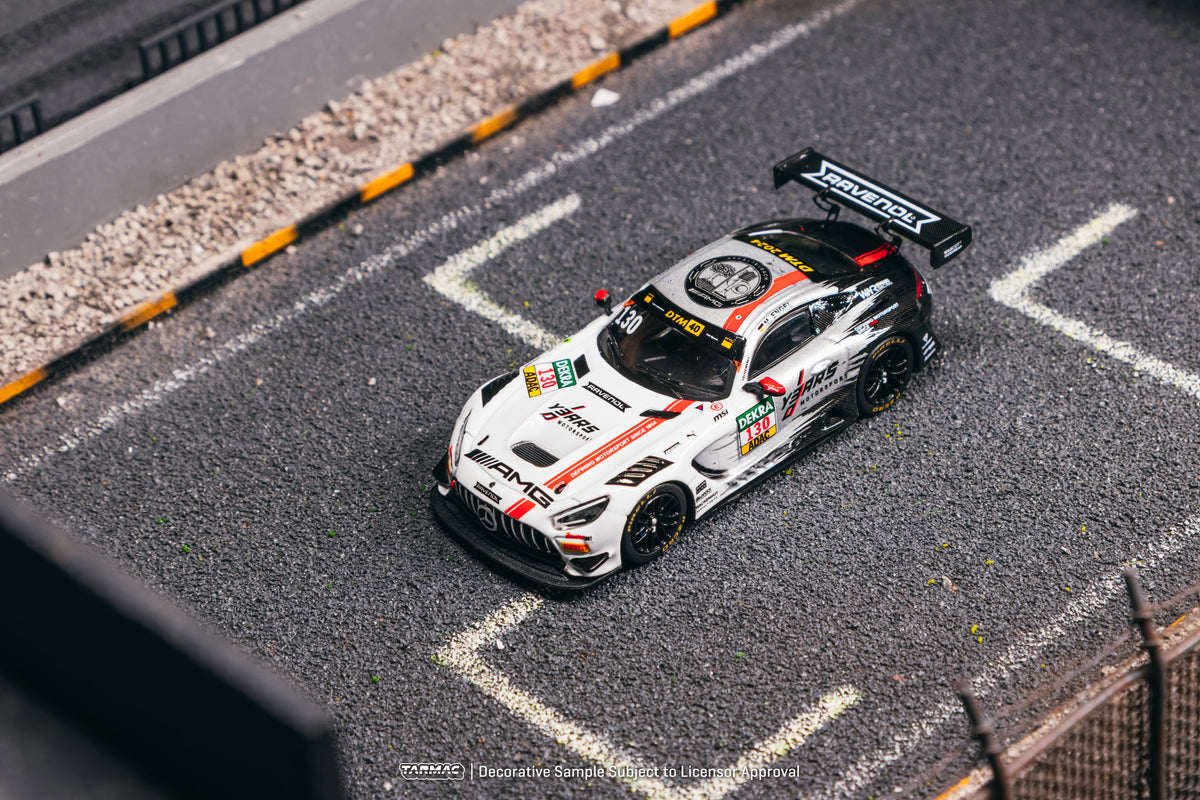 Tarmac Works Hobby64 Mercedes-AMG GT3 number 130 Maro Engel DTM Championship 2024 in 1:64 scale