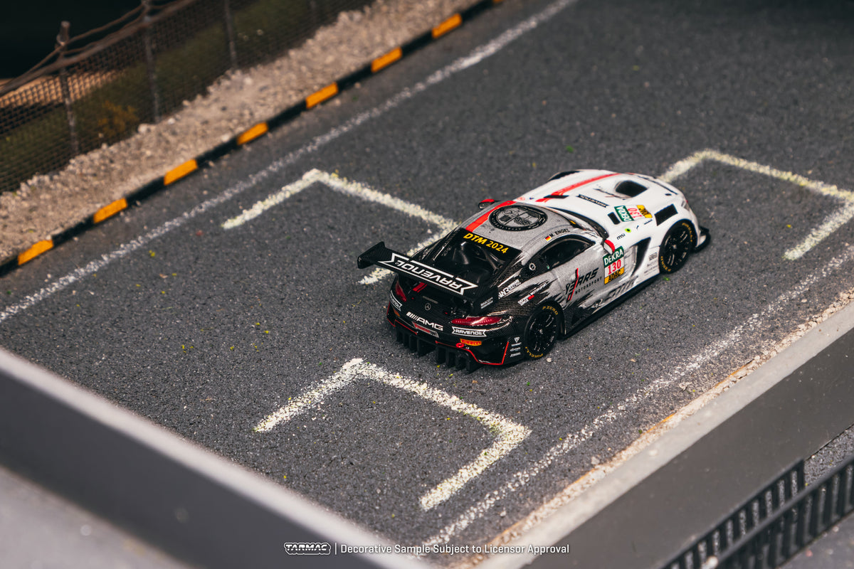 Tarmac Works Hobby64 Mercedes-AMG GT3 number 130 Maro Engel DTM Championship 2024 in 1:64 scale