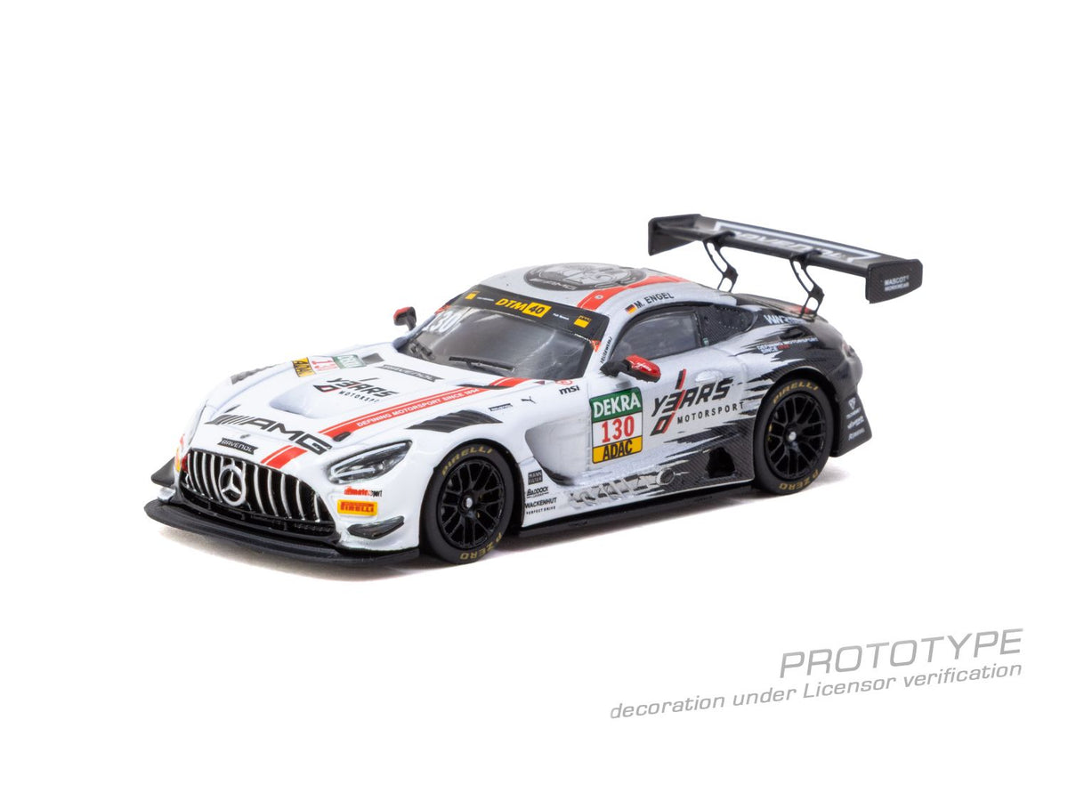 Tarmac Works Hobby64 Mercedes-AMG GT3 number 130 Maro Engel DTM Championship 2024 in 1:64 scale