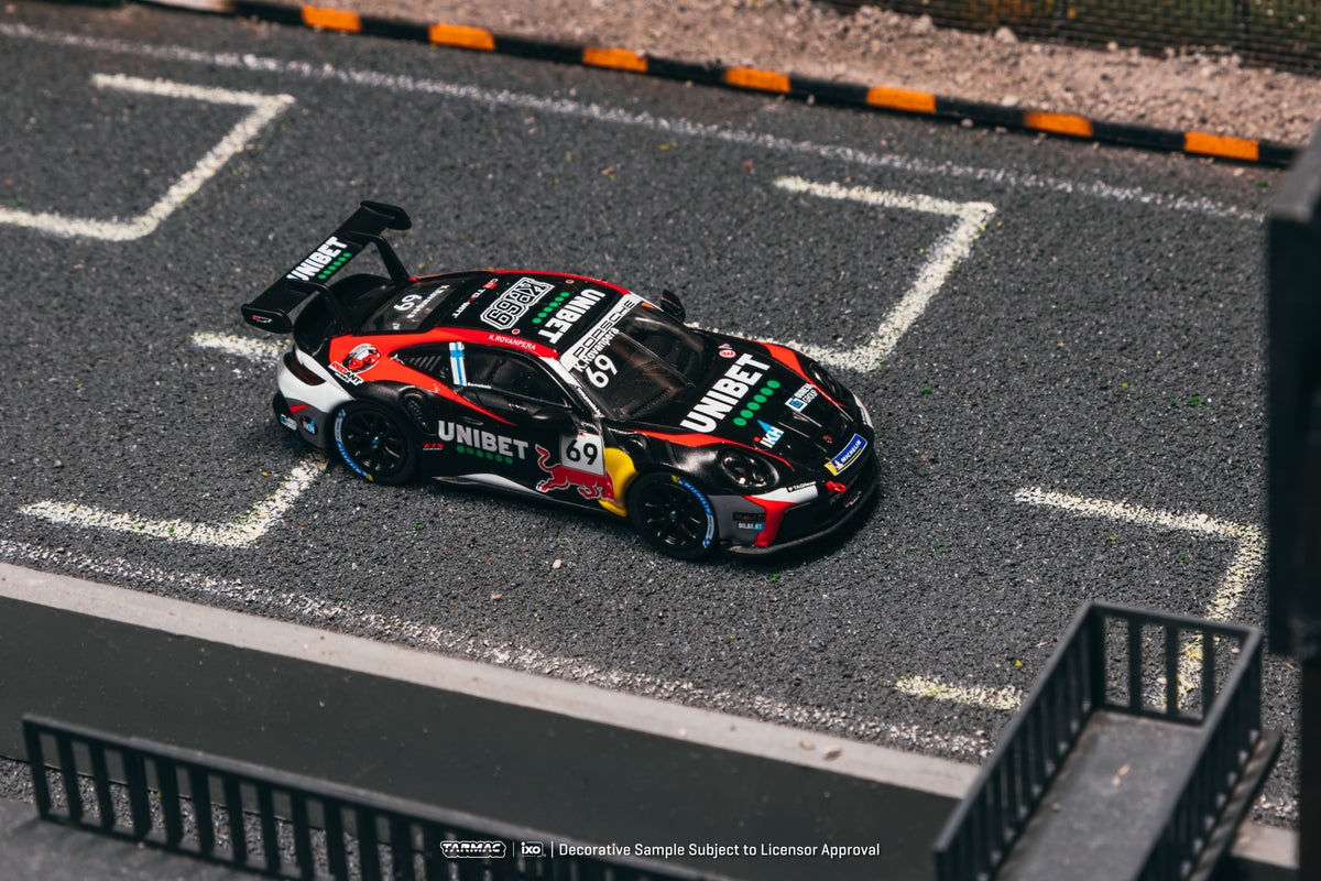 Tarmac Works Hobby64 Porsche 911 GT3 Cup 992 number 69 Kalle Rovanperä Porsche Carrera Cup Benelux 2024