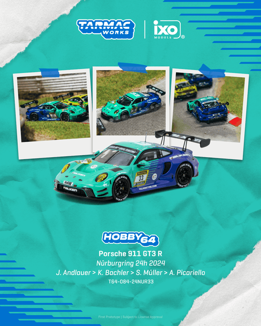 Tarmac Works Porsche 911 992 GT3 #33 Nürburgring 24h 1:64 diecast