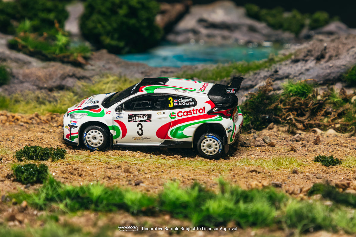 Tarmac Works 2024 Toyota Yaris GR Rally1 Hybrid #3 Chris Ingram British Rally Championship Champion, 1:64 Hobby64.