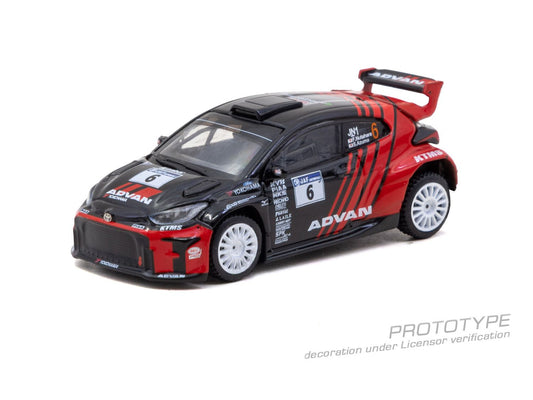 Tarmac Works Hobby64 Toyota GR Yaris Rally1 Hybrid number 6 Fumio Nutahara Japanese Rally Championship 2024