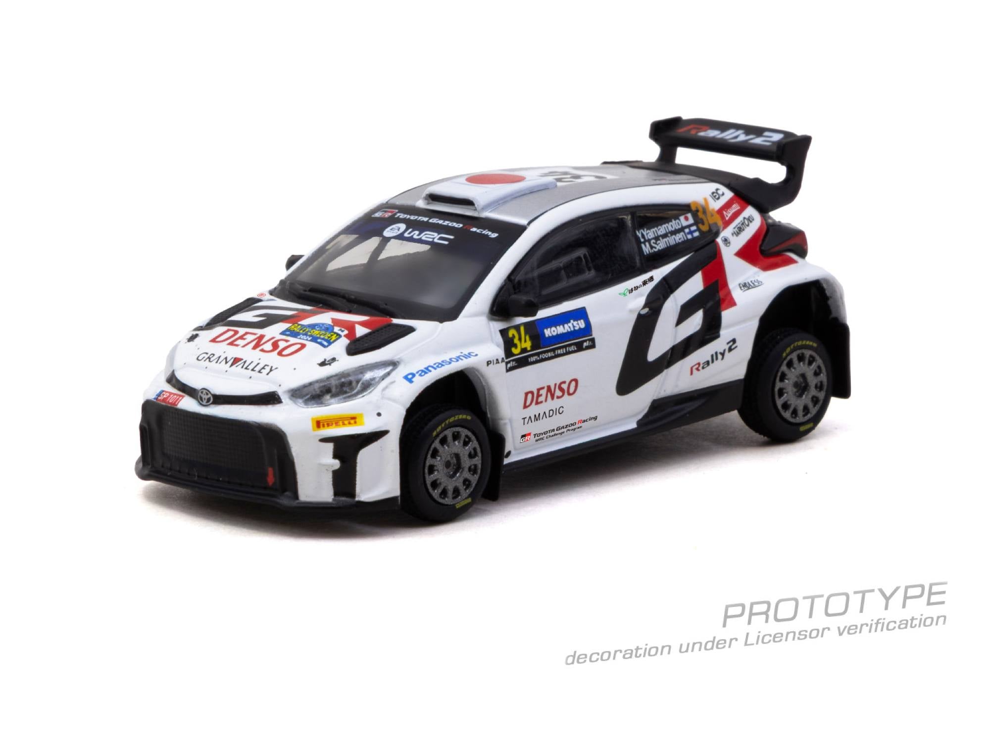 Pre-Order) Tarmac Works - 2024 Toyota Yaris GR Rally2 #34 Yuki