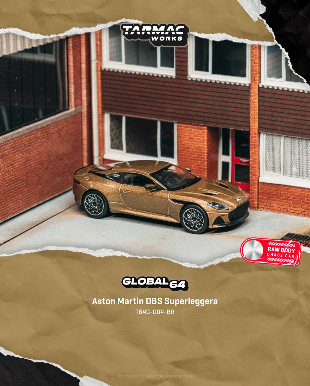Tarmac Works 1:64 Aston Martin DBS Superleggera 2025 brown metallic luxury grand tourer diecast model