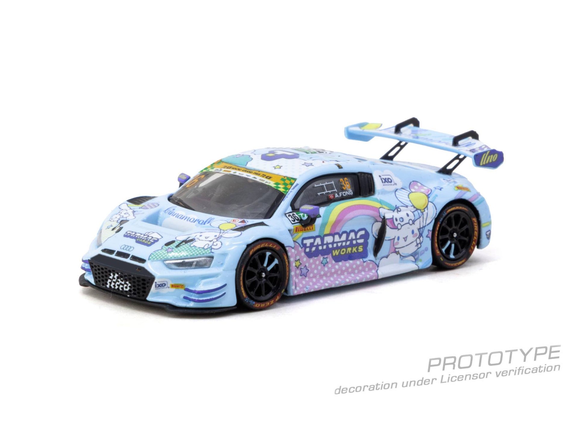 Tarmac Works Audi R8 LMS GT3 EVO II #36 Macau GT diorama set 1:64