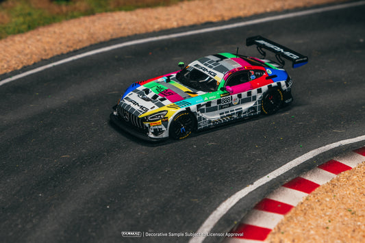 Tarmac Works 2025 Mercedes-AMG GT3 #888 Bathurst 12h 1:64 scale model, Maro Engel, Mikaël Grenier, Maxime Martin, GruppeM Racing. Front