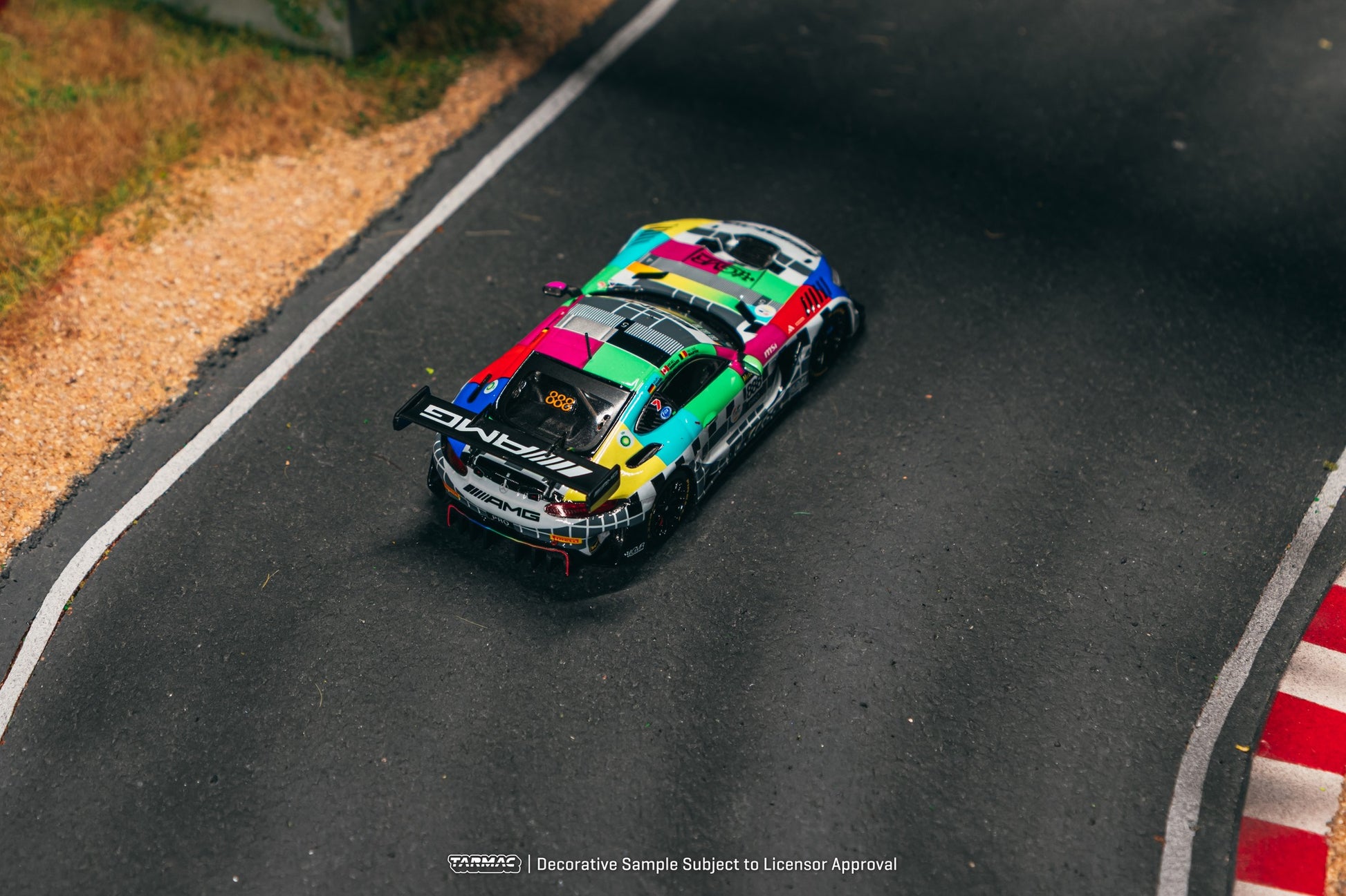 Tarmac Works 2025 Mercedes-AMG GT3 #888 Bathurst 12h 1:64 scale model, Maro Engel, Mikaël Grenier, Maxime Martin, GruppeM Racing. Top