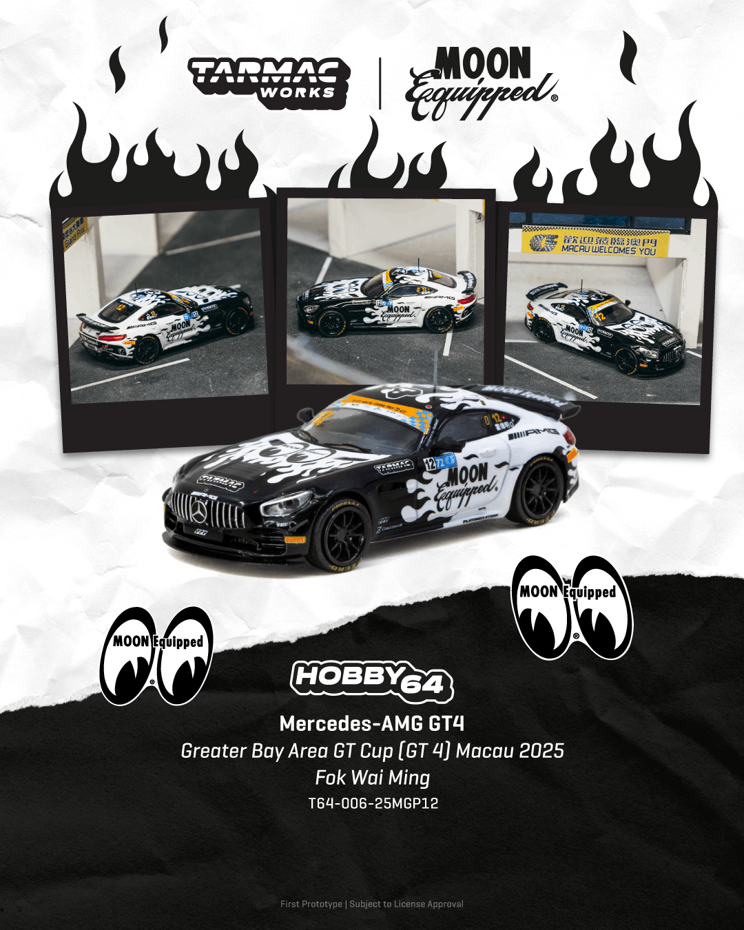 Tarmac Works Mercedes AMG GT GT4 #12 GT Cup Macau 1:64 diecast
