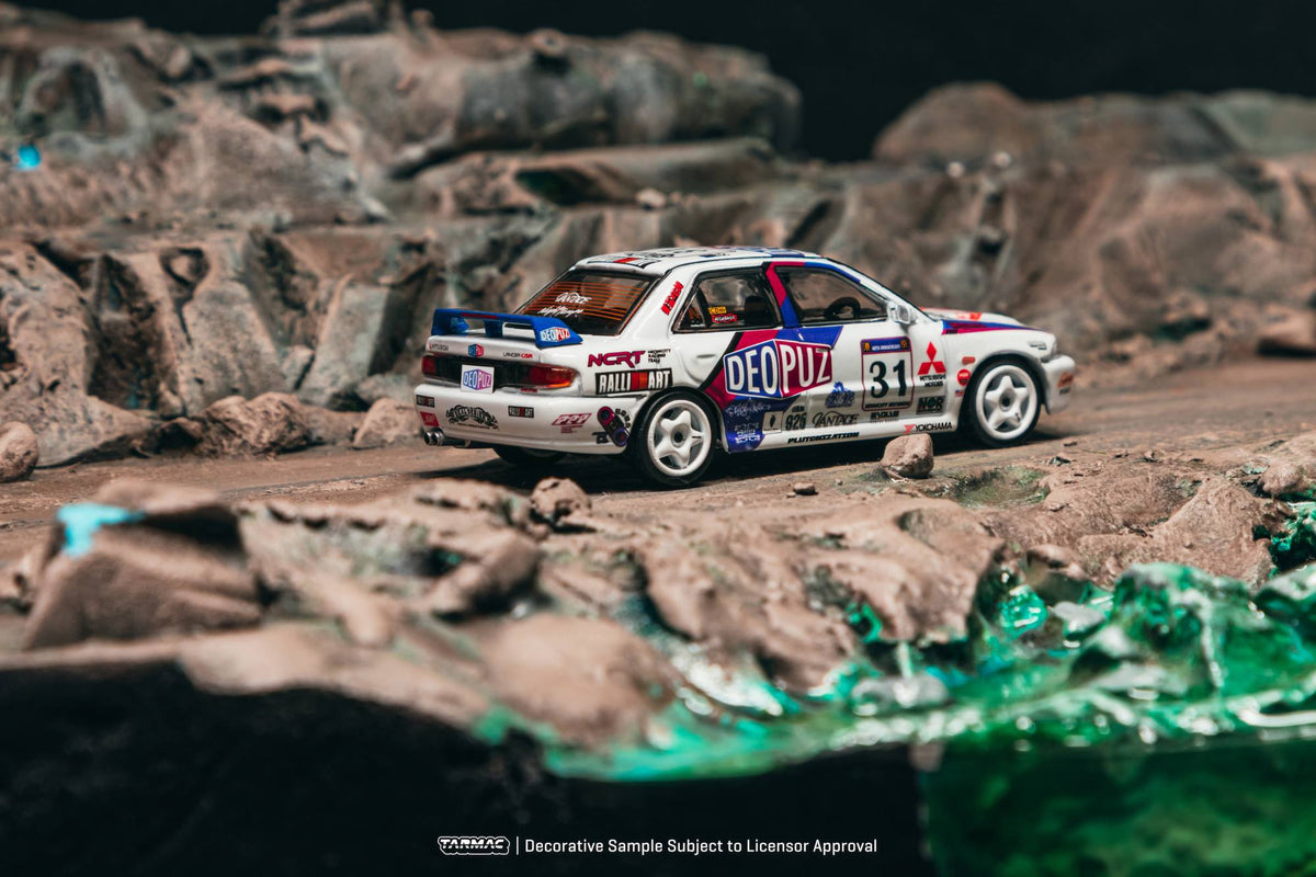 Tarmac Works 2025 Mitsubishi Lancer Evolution Hong Kong Beijing Rally, a 1:64 Global64 diecast model.
