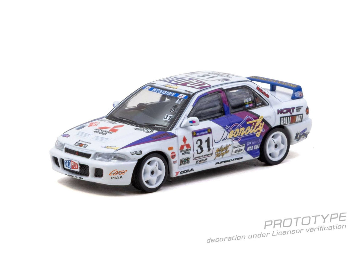 Tarmac Works 2025 Mitsubishi Lancer Evolution Hong Kong Beijing Rally, a 1:64 Global64 diecast model.
