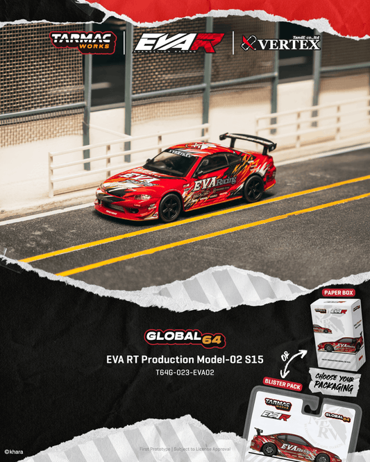 Tarmac Works Nissan Silvia S15 EVA RT Production Model-02 1:64 diecast