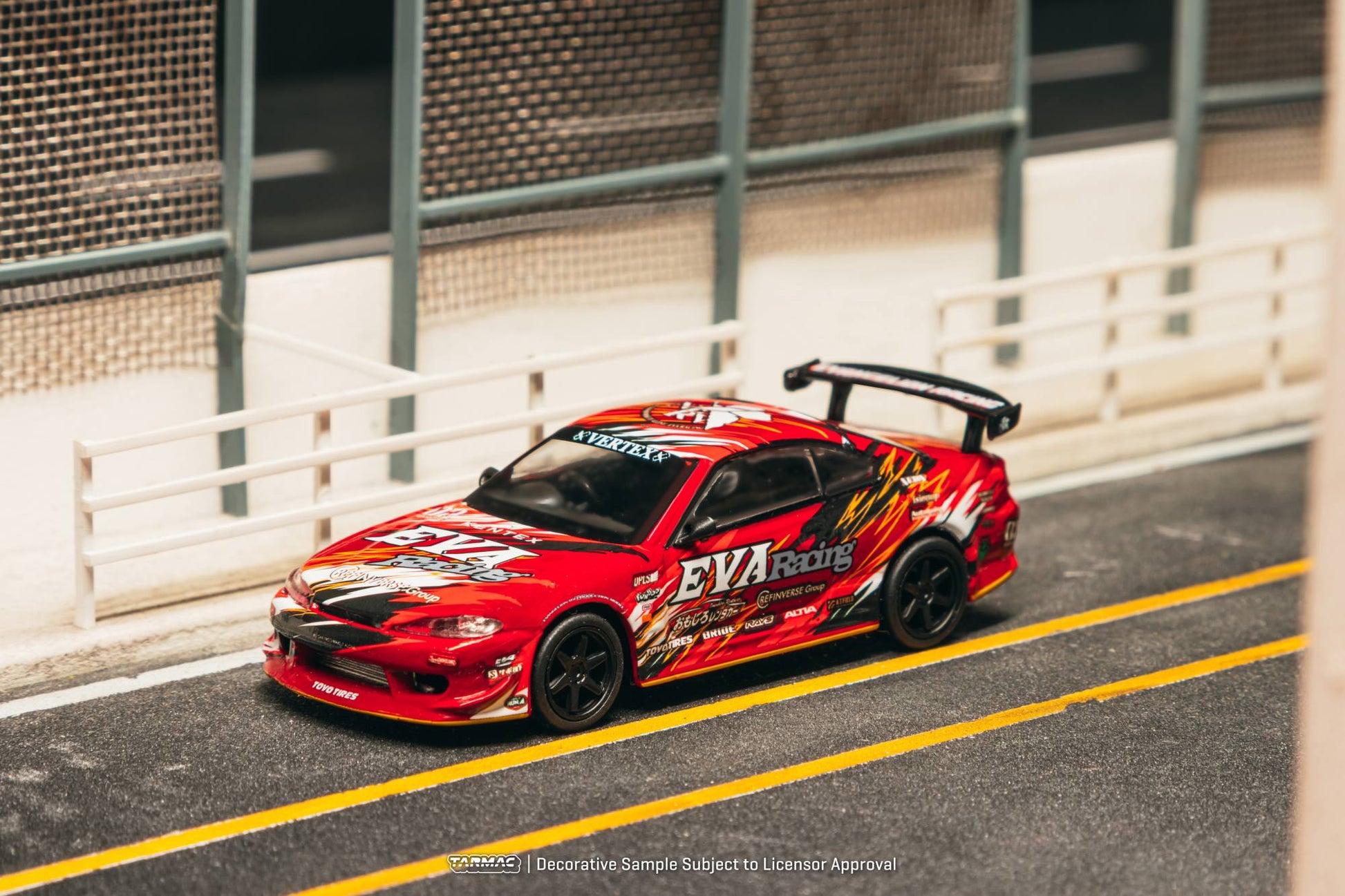 Tarmac Works Nissan Silvia S15 EVA RT Production Model-02 1:64 diecast. Front