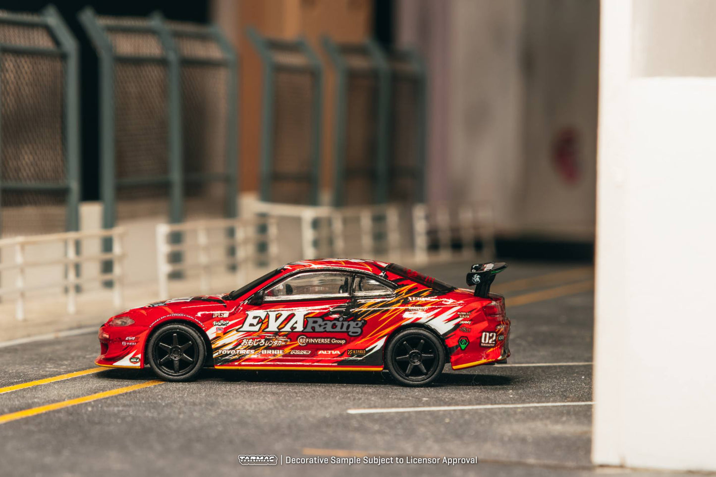 Tarmac Works Nissan Silvia S15 EVA RT Production Model-02 1:64 diecast. Side