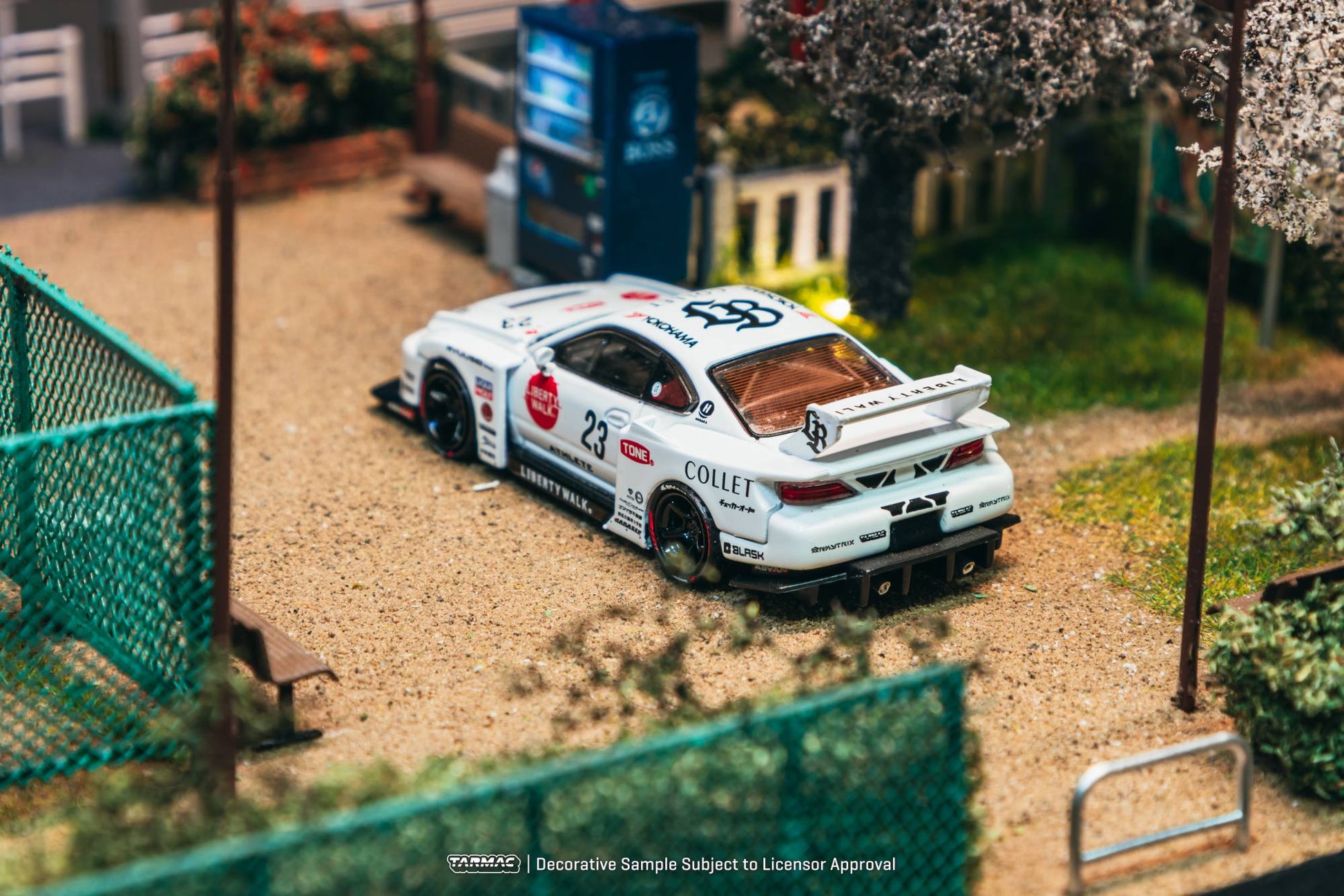 Tarmac Works 1:64 Nissan Silvia S15 LB Super Silhouette 2025 Liberty Walk drift car new tooling diecast model. Back