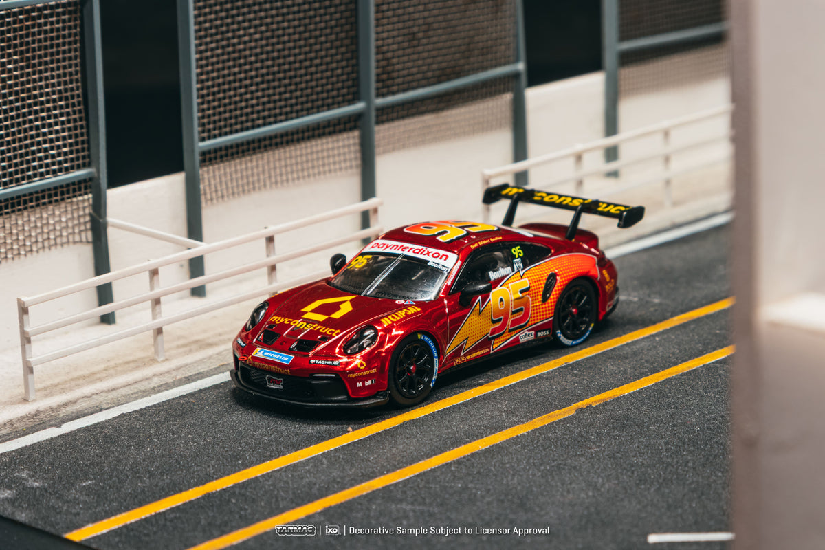 Tarmac Works 2025 Porsche 911 GT3 Cup 992 representing Brett Boulton in Porsche Carrera Cup Australia.