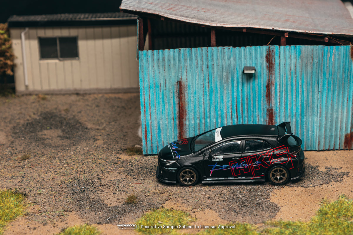 Tarmac Works Global64 2025 Toyota GR Corolla HKS edition in 1:64 scale with performance-inspired decoration