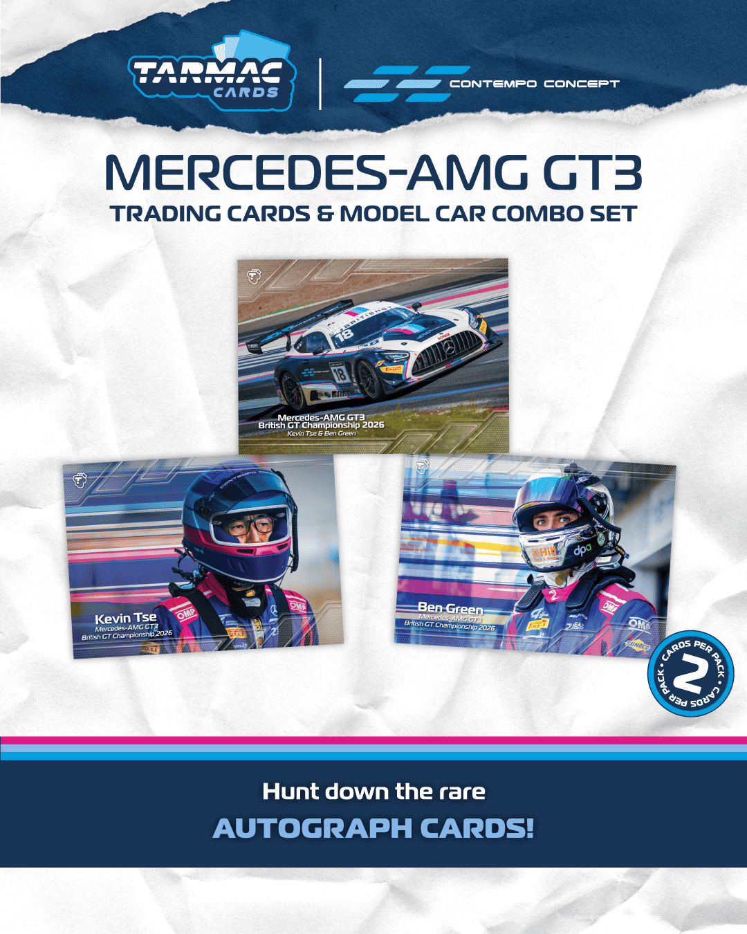 Tarmac Works Hobby64 Mercedes-AMG GT3 number 18 Kevin Tse British GT Championship 2026 in 1:64 scale