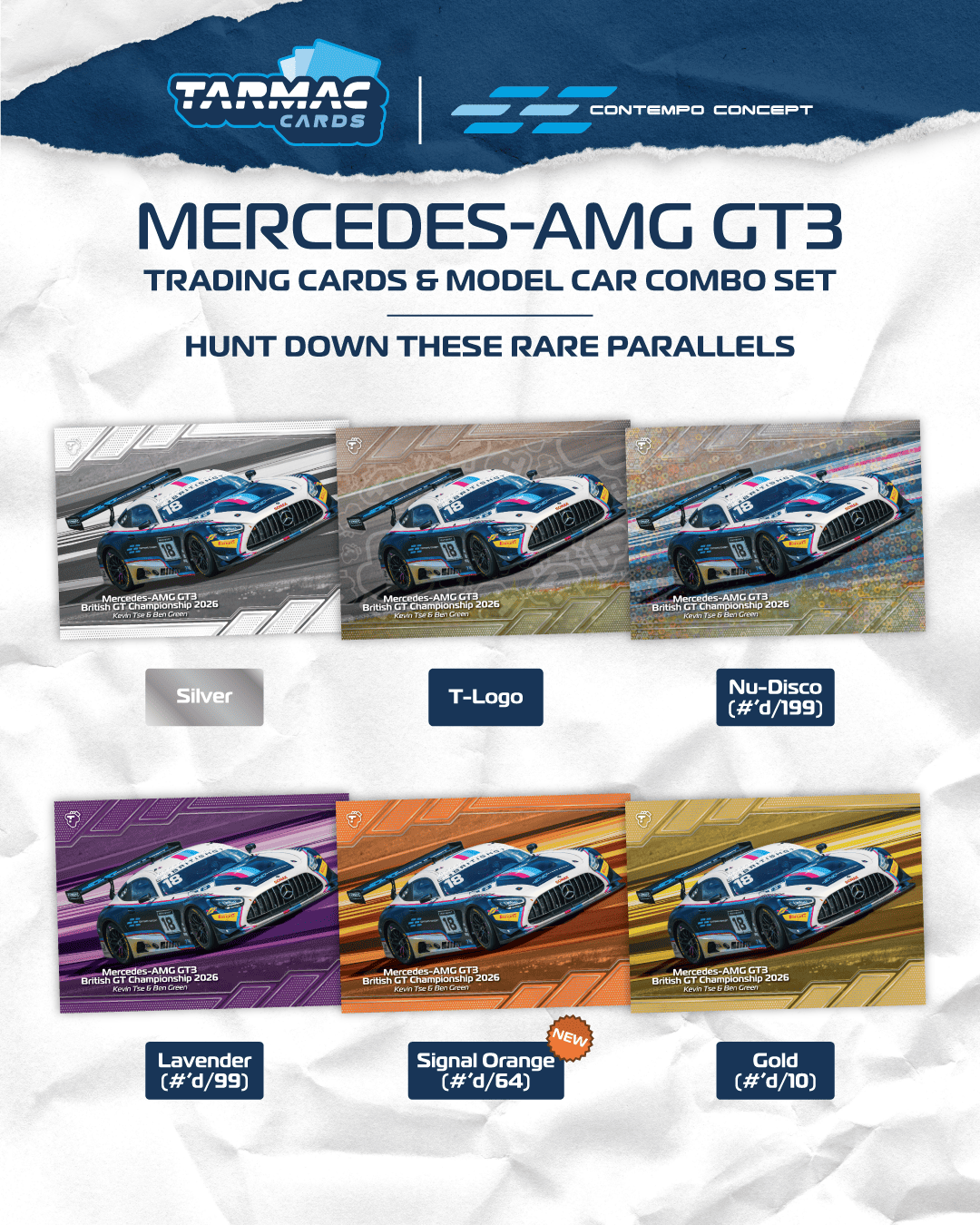 Tarmac Works Hobby64 Mercedes-AMG GT3 number 18 Kevin Tse British GT Championship 2026 in 1:64 scale