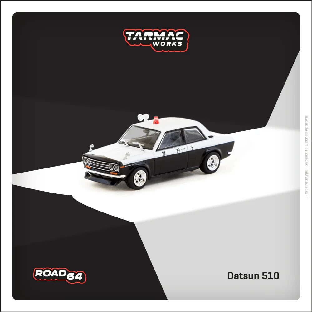 (Pre-Order) Tarmac Works - Datsun 510 Police Car