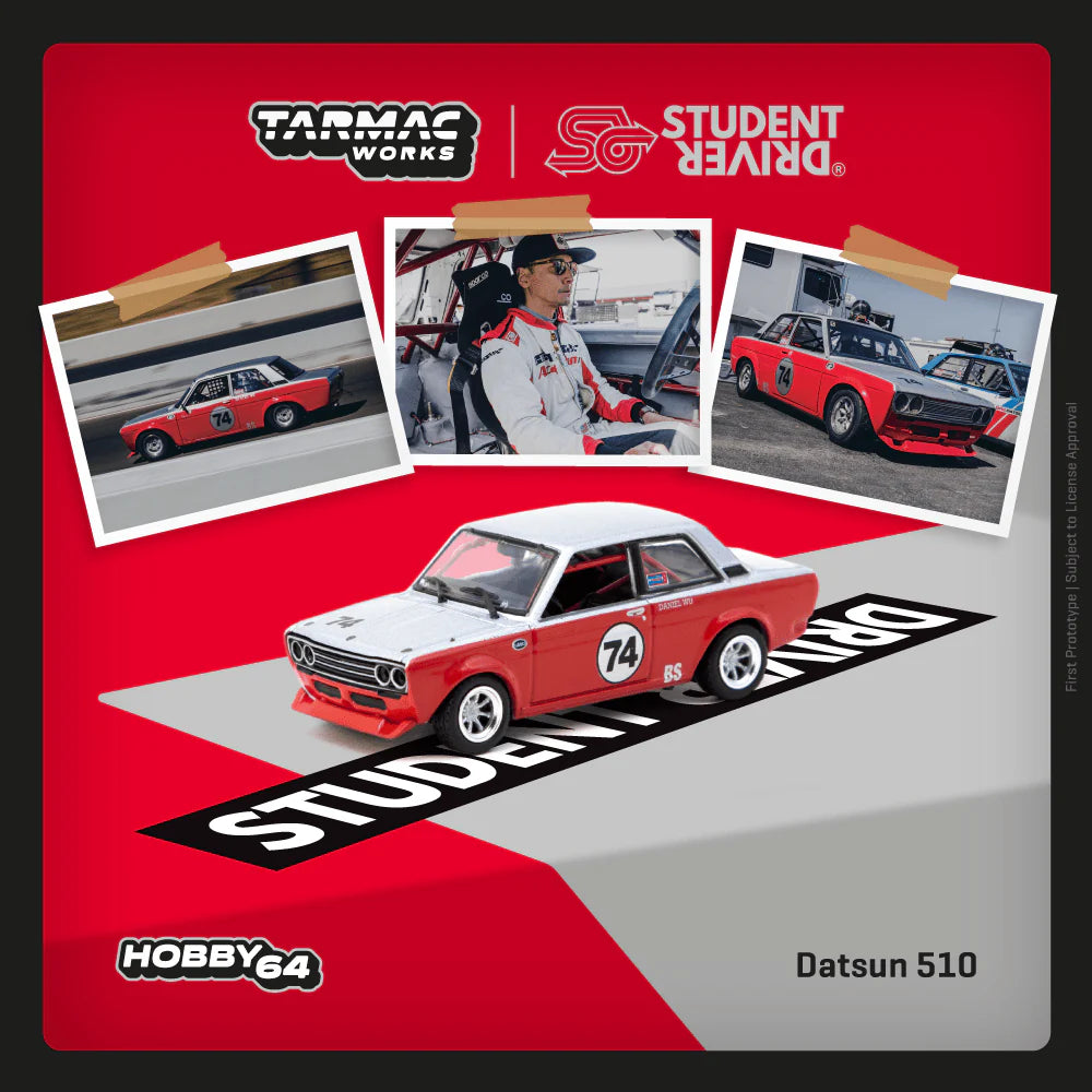 (Pre-Order) Tarmac Works - Datsun 510 #74 Daniel Wu Trans-Am B-Sedan 2.5 Challenge 2023