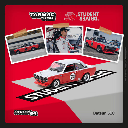 (Pre-Order) Tarmac Works - Datsun 510 #74 Daniel Wu Trans-Am B-Sedan 2.5 Challenge 2023