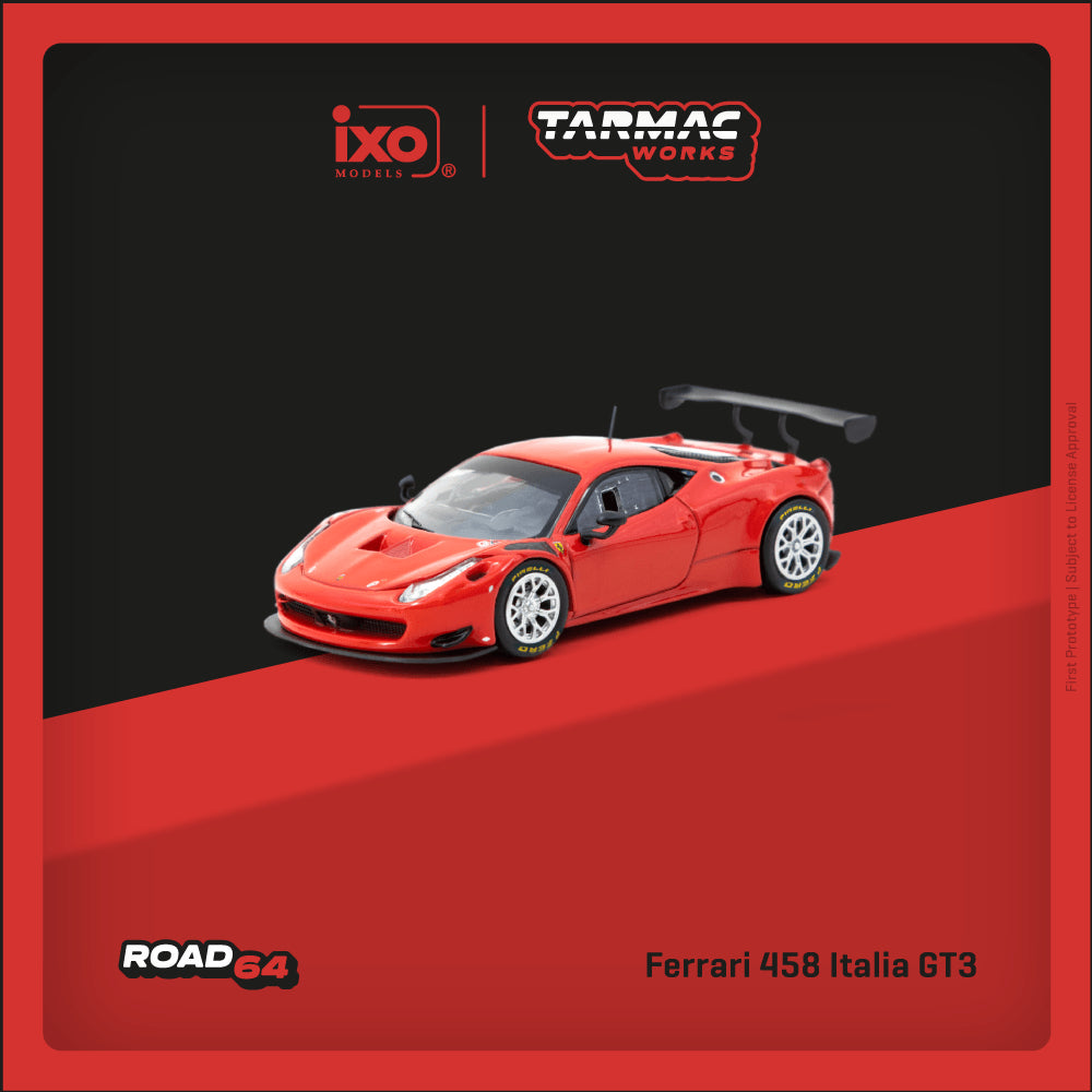 (Pre-Order) Tarmac Works -  Ferrari 458 Italia GT3 Red