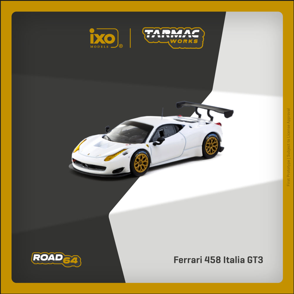 (Pre-Order) Tarmac Works - Ferrari 458 Italia GT3 White