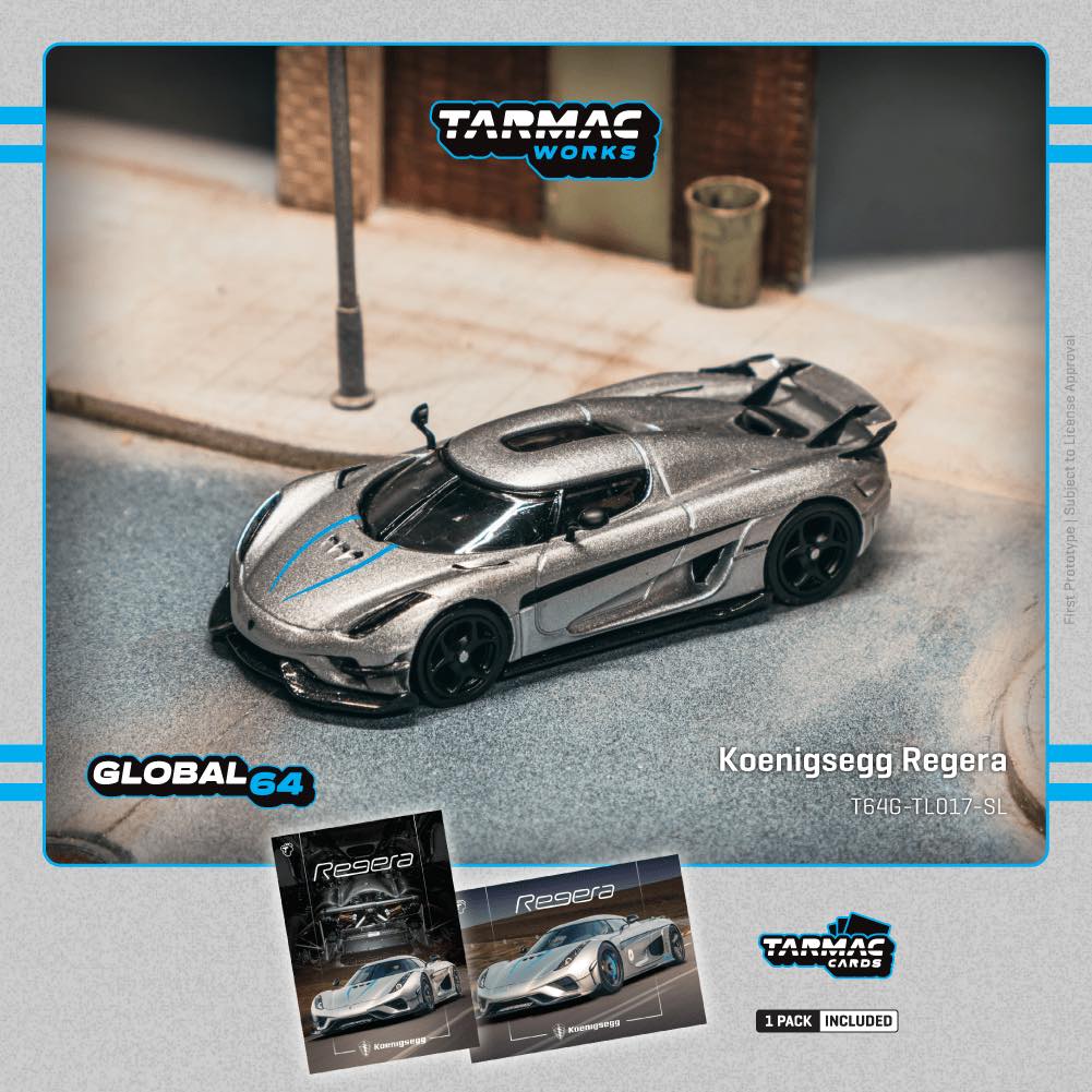 Tarmac Works 1:64 Koenigsegg Regera Silver Metallic diecast model car