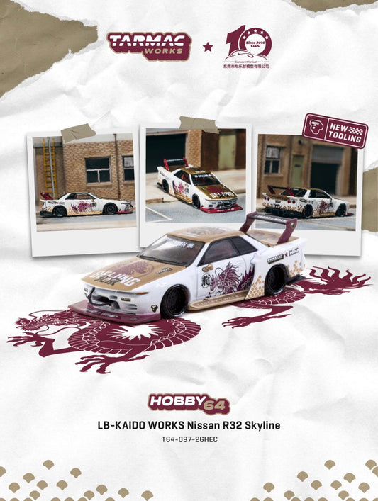 Tarmac Works LB Kaido Works Nissan R32 Skyline CLDC Special 1:64 diecast
