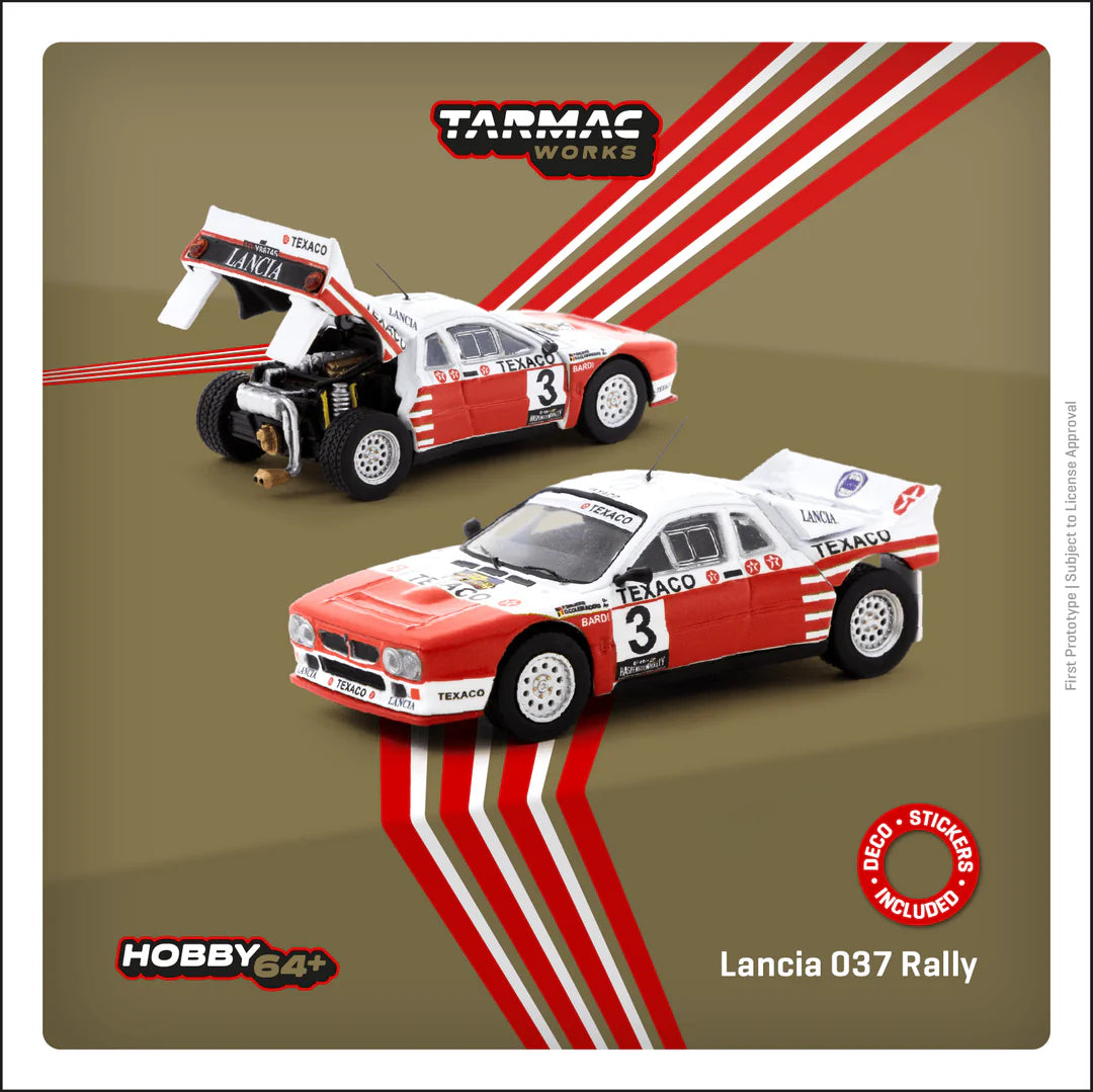 (Pre-Order) Tarmac Works - Lancia 037 Rally Van Haspengouw 1985 Winner