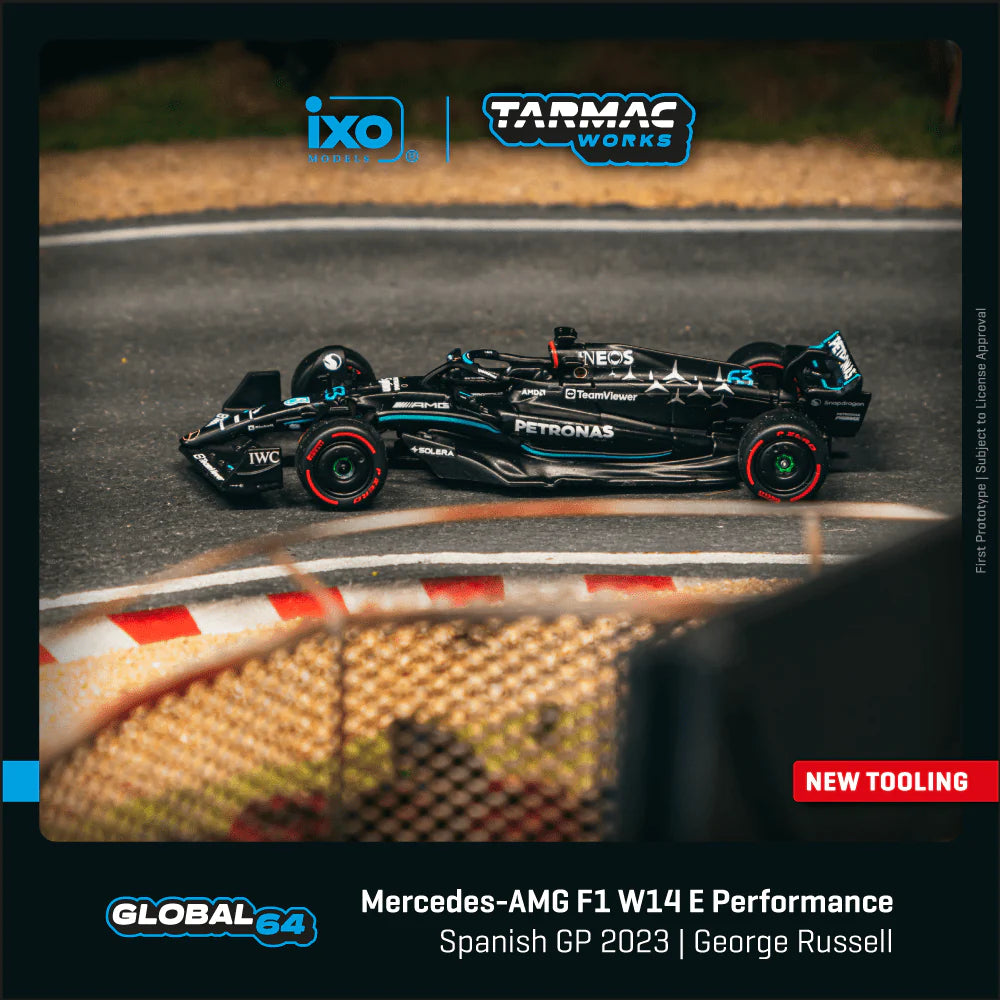 (Pre-Order) Tarmac Works - Mercedes-AMG F1 W14 E Performance Spanish GP 2023 George Russell