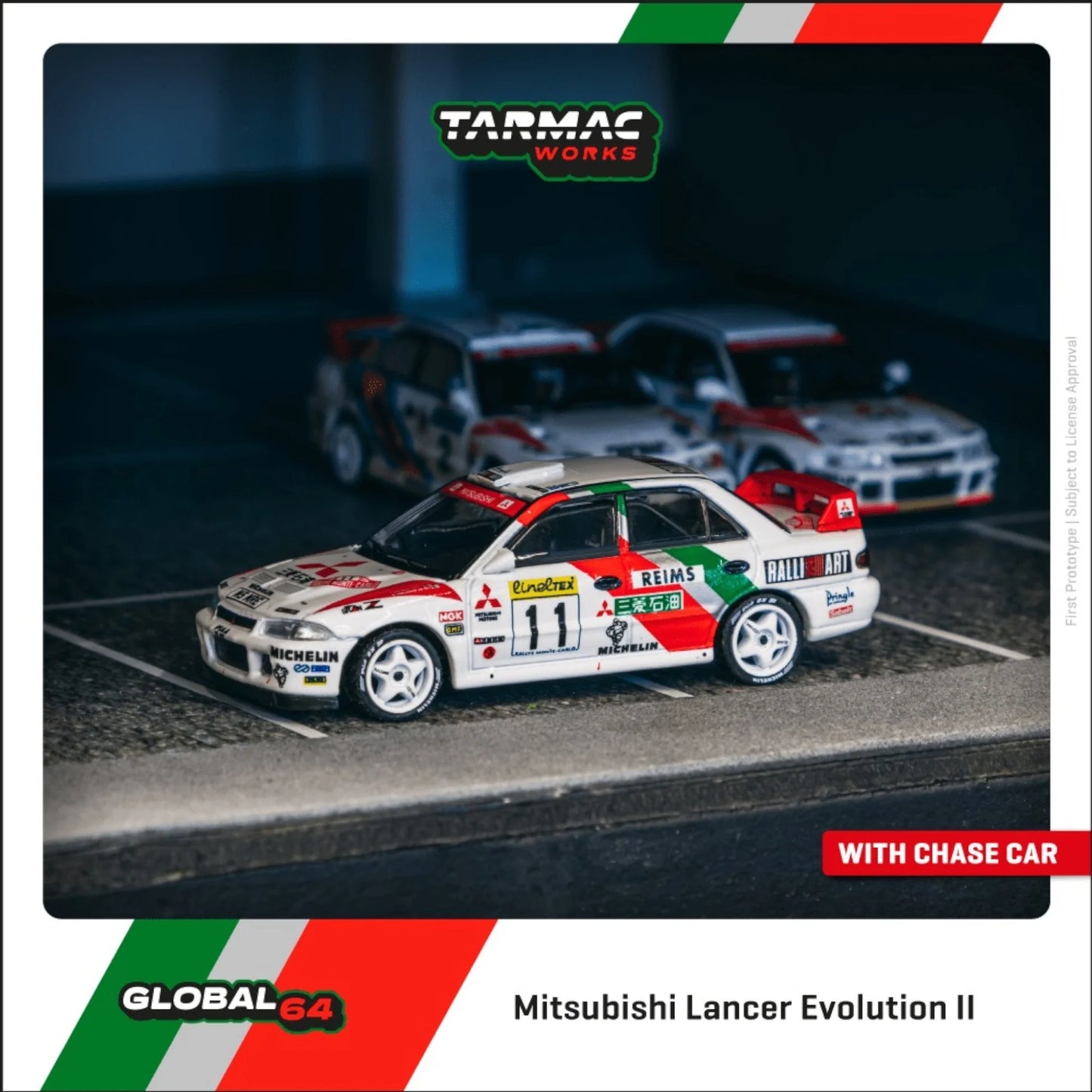 (Pre-Order) Tarmac Works - Mitsubishi Lancer Evolution II