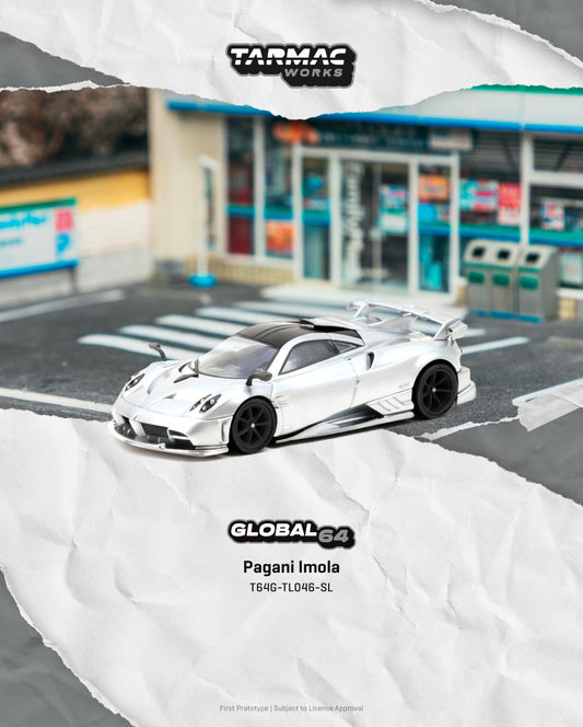 Tarmac Works Pagani Imola matte silver hypercar diecast 1:64