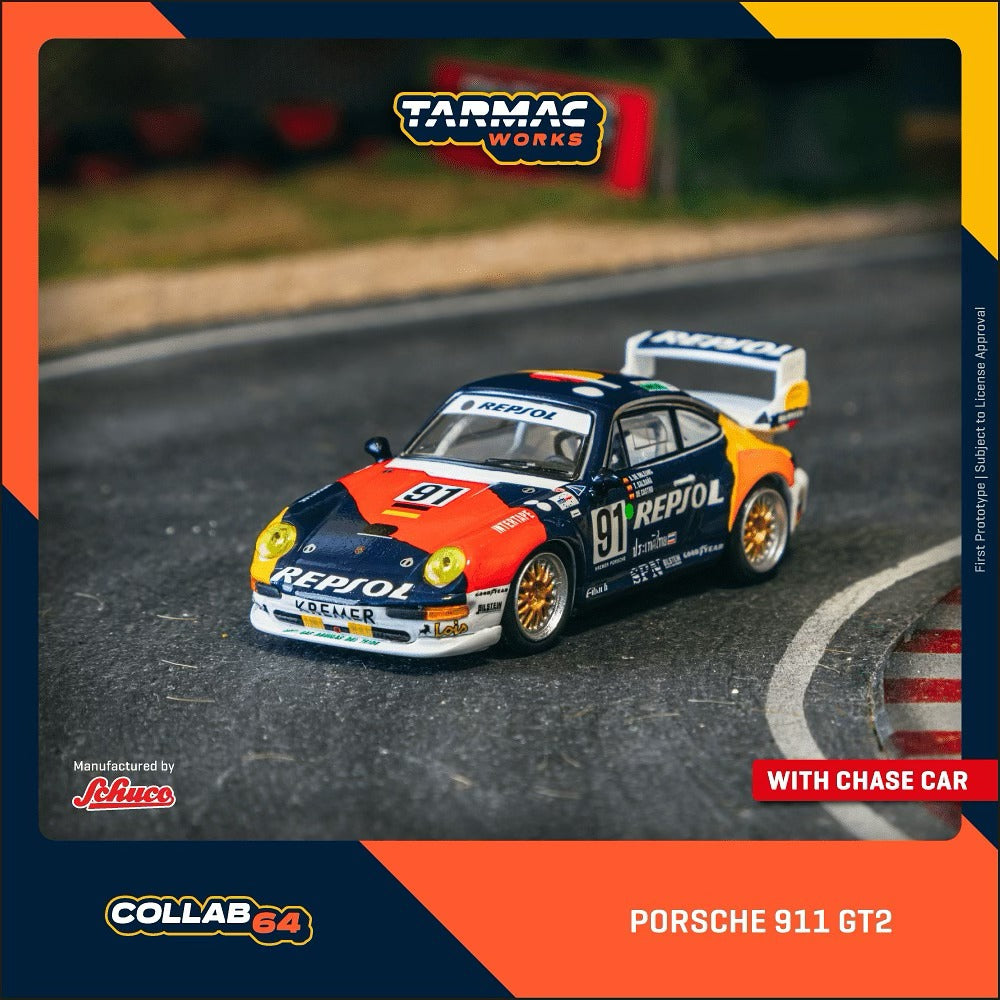 (Pre-Order) Tarmac Works - Porsche 911 GT2 #91, 24h Le Mans 1995