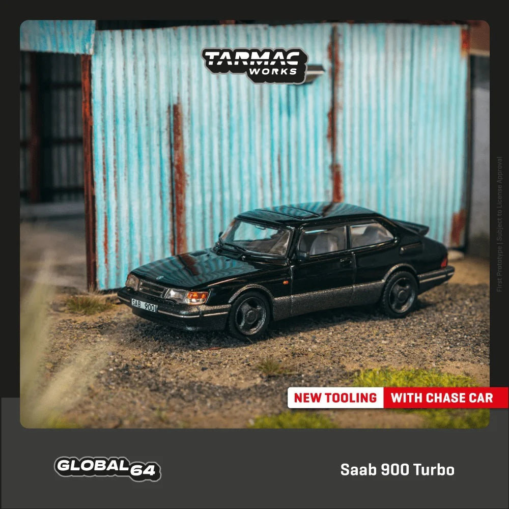 (Pre-Order) Tarmac Works - Saab 900 Turbo Black