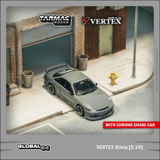 (Pre-Order) Tarmac Works - VERTEX Nissan Silvia (S 14) Grey